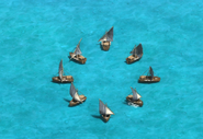 A group of Fishing Ships in the Definitive Edition