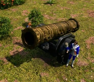 In-game Tsar Cannon in Bombard mode in the Definitive Edition