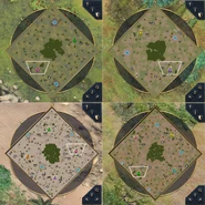 AoE4 Atacama 1p2p Map Spawns.png (6.42 MB) 1 vs 1 and 2 vs 2 Atacama map generations in Age of Empires IV