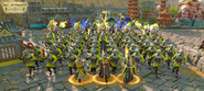 The heroes Houyi, Yan Feifeng, and Cangjie leading an army