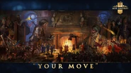The wallpaper for the "Your Move" survey released on the 25th anniversary of Age of Empires, featuring units and characters from all the mainline games in the franchise