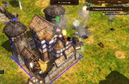 An in-game damaged Western European Fort