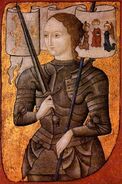 Near-contemporary portrait of Joan of Arc, painted after 1450, after Joan's recent death in 1431