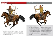 Front and back view of a Parthian horse archer, armed and dressed in a like manner to the Scythians