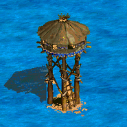 The hidden Sea Tower in The Conquerors, its graphic being unfinished