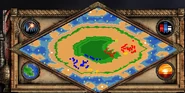 Volcanic Island minimap in Age of Empires II