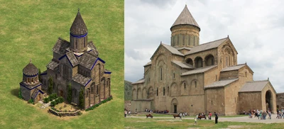 AoE2DE Wonder Georgians comparison