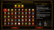 Civilization selection screen in Age of Empires II: Definitive Edition (added in update 42848).