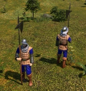 In-game (Veteran) Halberdiers in the Definitive Edition