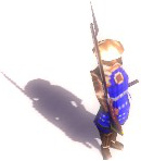 An in-game Honored/Exalted Ashigaru Musketeer