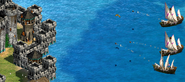 Cannon Galleons can destroy enemy fortifications from a safe distance.