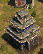 An in-game Japanese Mountain Castle in the Definitive Edition