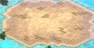 The large mine-covered island