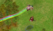 Lazer Bear alongside a Flying Purple Hippo in the original game