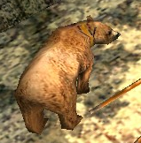 An in-game grizzly bear