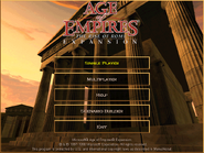 The in-game main menu