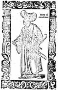 Wealthy Berber (Moro de Barbaria di conditione). Illustration by Cesare Vecellio, 1589