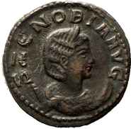 ZenobiaCoin.png (278 KB) Alexandrian coin of Queen Zenobia, portrayed as Augusta, 271 AD