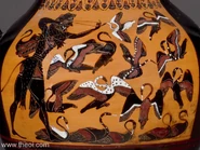 Heracles and the Stymphalian Birds, Athenian black-figure amphora ca. 540 B.C., British Museum