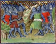 Armored Pikemen from a 15c. French manuscript