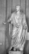 Marble statue of Tiberius in the Louvre Museum