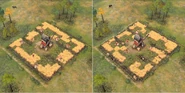 A set of eight Farms before and after researching Enclosures