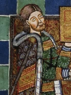 Depicted in Gospels of Henry the Lion.