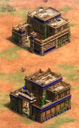 The Puru Barracks in the Civic (top) and Classical (bottom) Ages