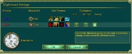 Diplomacy tab in Age of Mythology. When playing a Random Map game, it will display the map type the player chose.