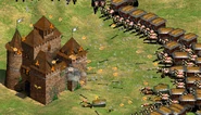 Castle besieged.jpg (526 KB) Because of their high hit points and pierce armor, War Wagons can be effective in besieging even Castles in large numbers.
