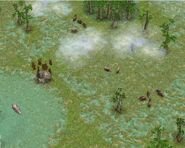 Marsh wildlife.jpg (608 KB) Local wildlfe, note the lone Hippopotamus and the mist rising from the ground