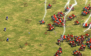 Three Saint Francis wreaking havoc on enemy cavalry in Return of Rome