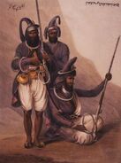 Sikh warriors with Chakrams in 1844