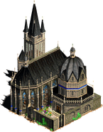 The Aachen Cathedral, commissioned by Charlemagne, served as the Wonder of the Britons in Age of Empires II.
