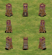 A group of Siege Towers with an updated model in The Forgotten