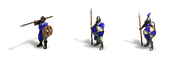 The Skirmisher line, with the Imperial Skirmisher on the right, in the Definitive Edition