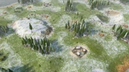 A large view of the landscape in Age of Mythology: Retold