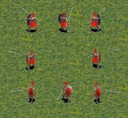 A group of Hoplites in the original game