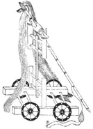A wheeled traction trebuchet from Complete Essentials of Military Classics