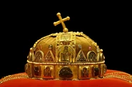 The Crown of Saint Stephen at the Hungarian Parliament Building of Budapest, Hungary