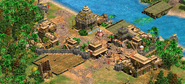 An Indian village, seen in A Promising Warrior