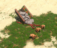 A group of Baboons guarding a Treasure in Age of Empires III