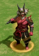 A close-up of Shuten Doji