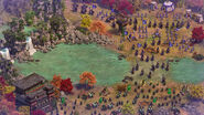 A Shu city (south) under siege