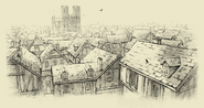 A French city as seen in campaign artworks