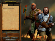 Chilche and Morgan Black on a campaign scenario screen in the Age of Empires III beta