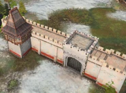 RUS STONE WALL.png (2.41 MB) Rus Asian-style Stone Wall segment, with a Tower and Gate, available if Spasskaya Tower is built