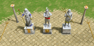 The statue models for the three Greek major gods in Retold: Zeus, Poseidon, and Hades