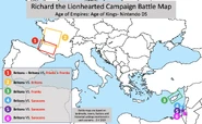 Richard the Lionhearted Campaign Battle Map- (Age of Empires- Age of Kings).png (733 KB) Campaign map