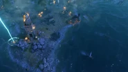 Atlantis being destroyed in the finale, in Retold